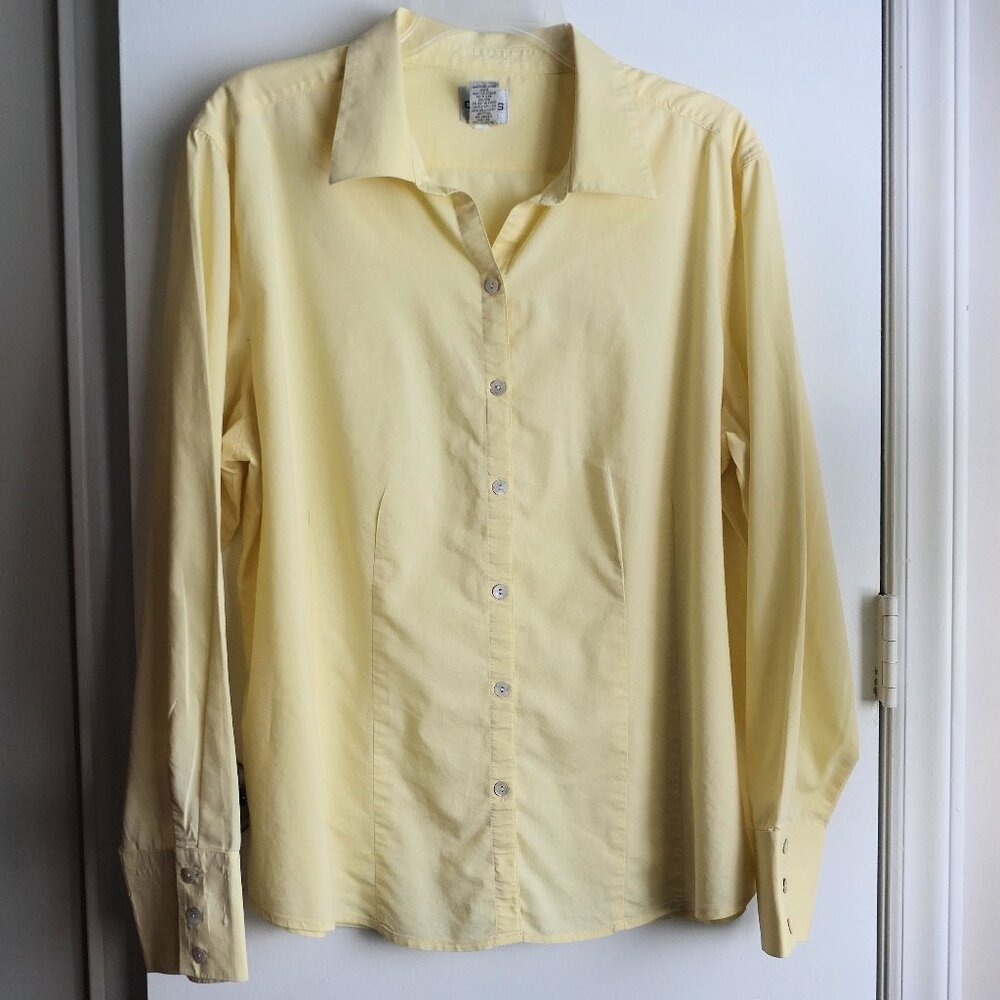 Chico's Button-Down Yellow Blouse - Size 3
